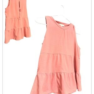 Pink Sleeveless Tiered Top